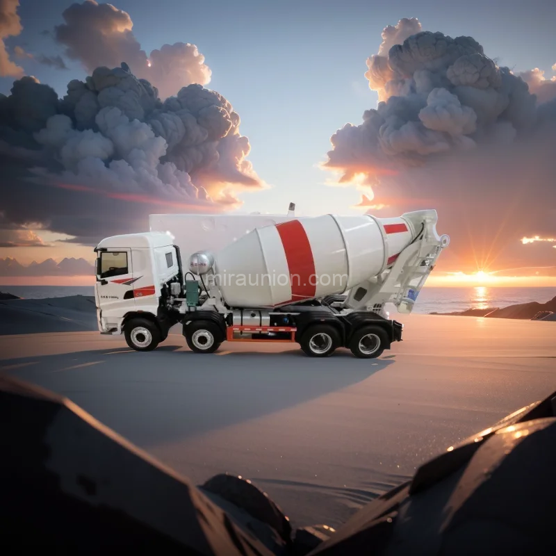 1 24 SANY 4 bridge 12 cube diecast concrete mixer truck model (1)