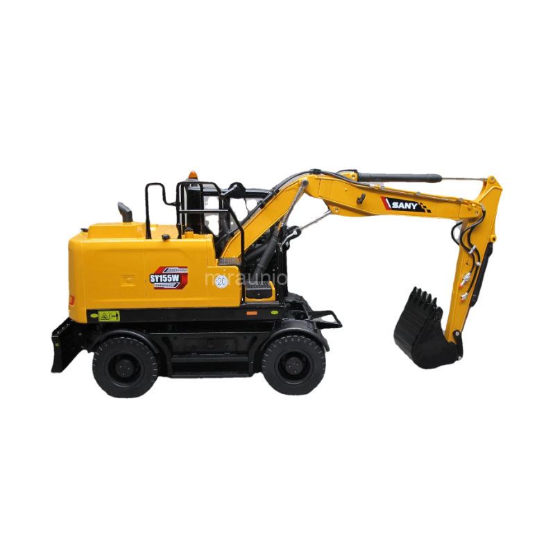 1 25 Scale SANY SY155W Diecast Wheel Excavator Model (16)