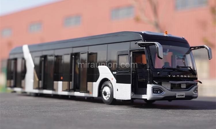 Shuttle Bus Model 1:42 Yutong AB14E Airport Shuttle Bus Model | High-Simulation Alloy Die ...