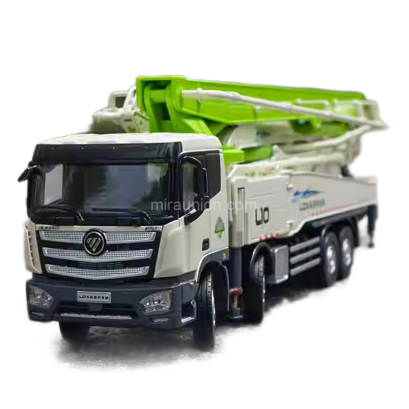 Collectible 1 35 Foton LOXA EST L10 Alloy Pump Truck Model with movable axles, tiltable hood, and extendable legs! (7)