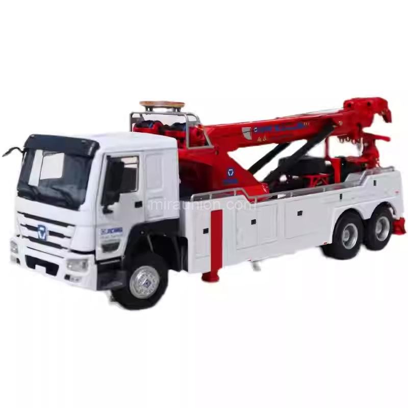 1 35 XCMG QZF10 Road Rescue Tow Truck Diecast Model – Alloy Crane Wrecker Collectible (7)