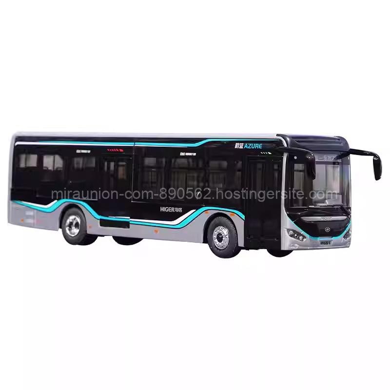 1 42 Golden Dragon Weiblue Azure New Energy City Bus Alloy Model with LED Lights – Collectible Diecast Simulation Bus for Display & Gift (11)