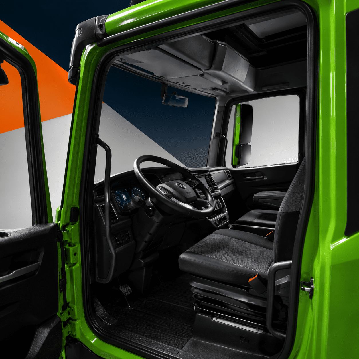 Auman Galaxy T dump truck model interior detail