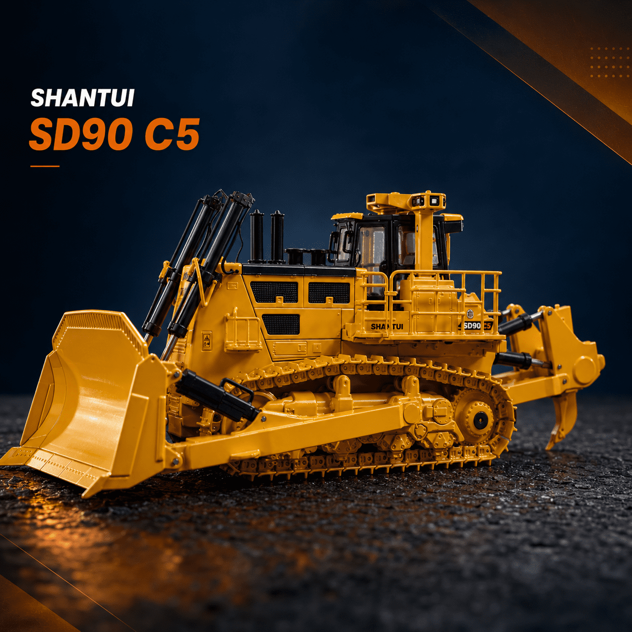 Shantui bulldozer model side view