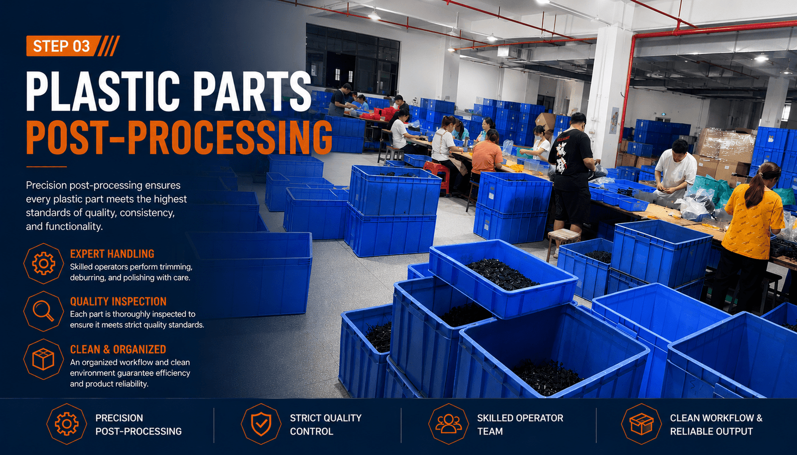 Plastic parts post processing