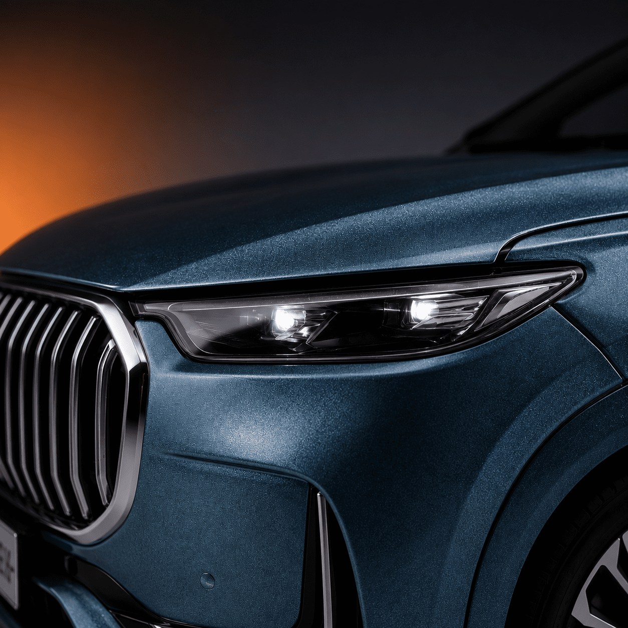 Chery Tiggo 9 scale model headlight detail