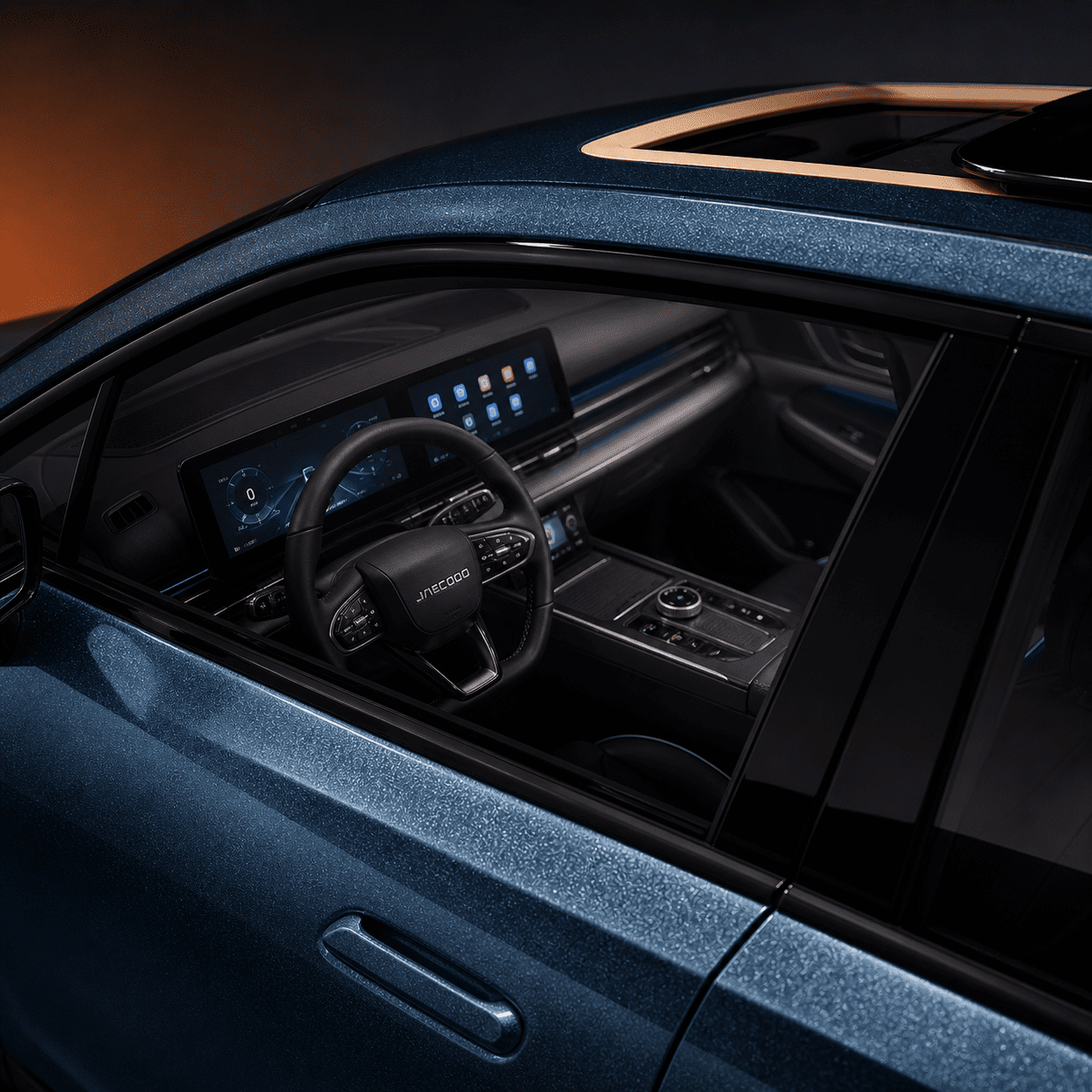 Chery Tiggo 9 scale model dashboard detail