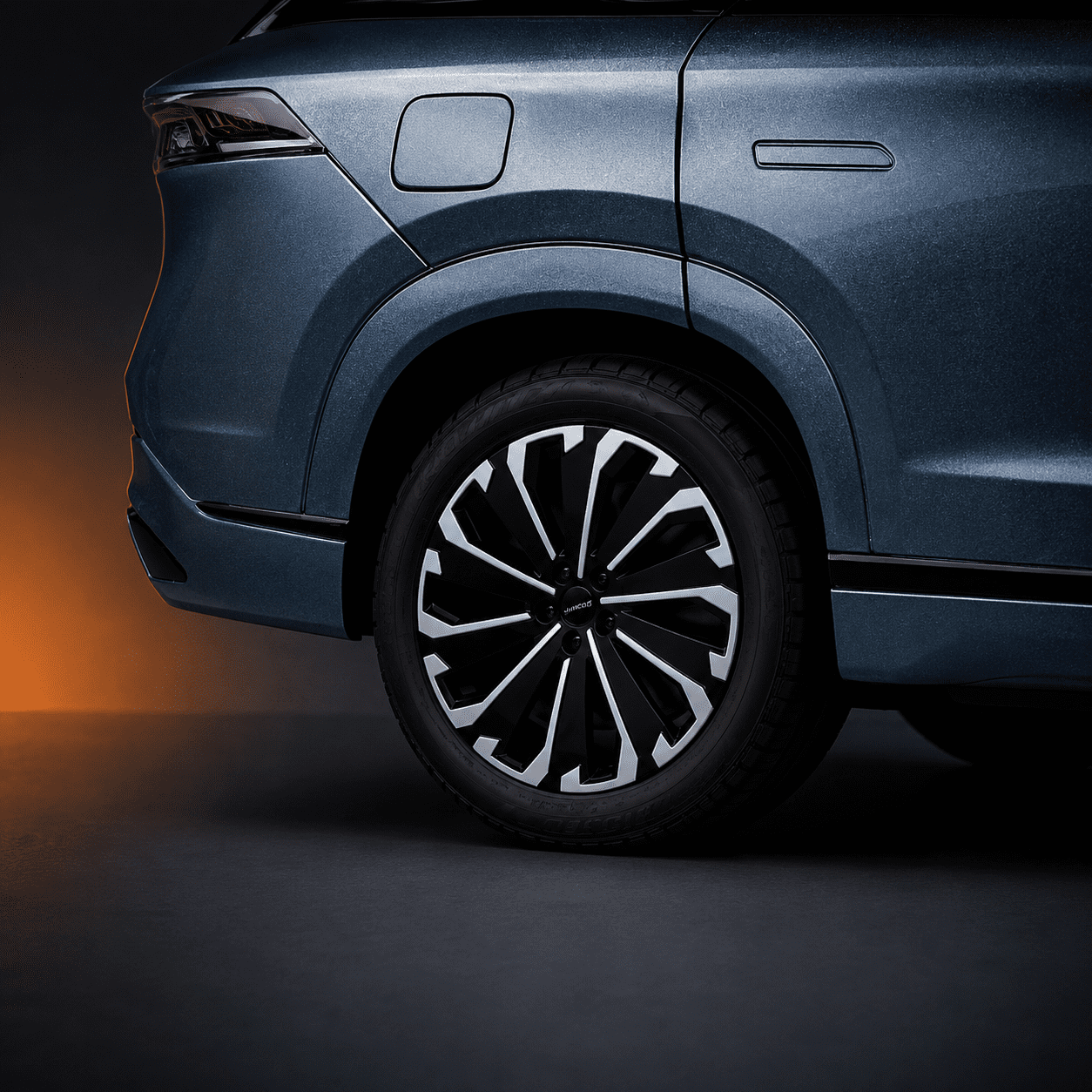Chery Tiggo 9 scale model wheel hub detail