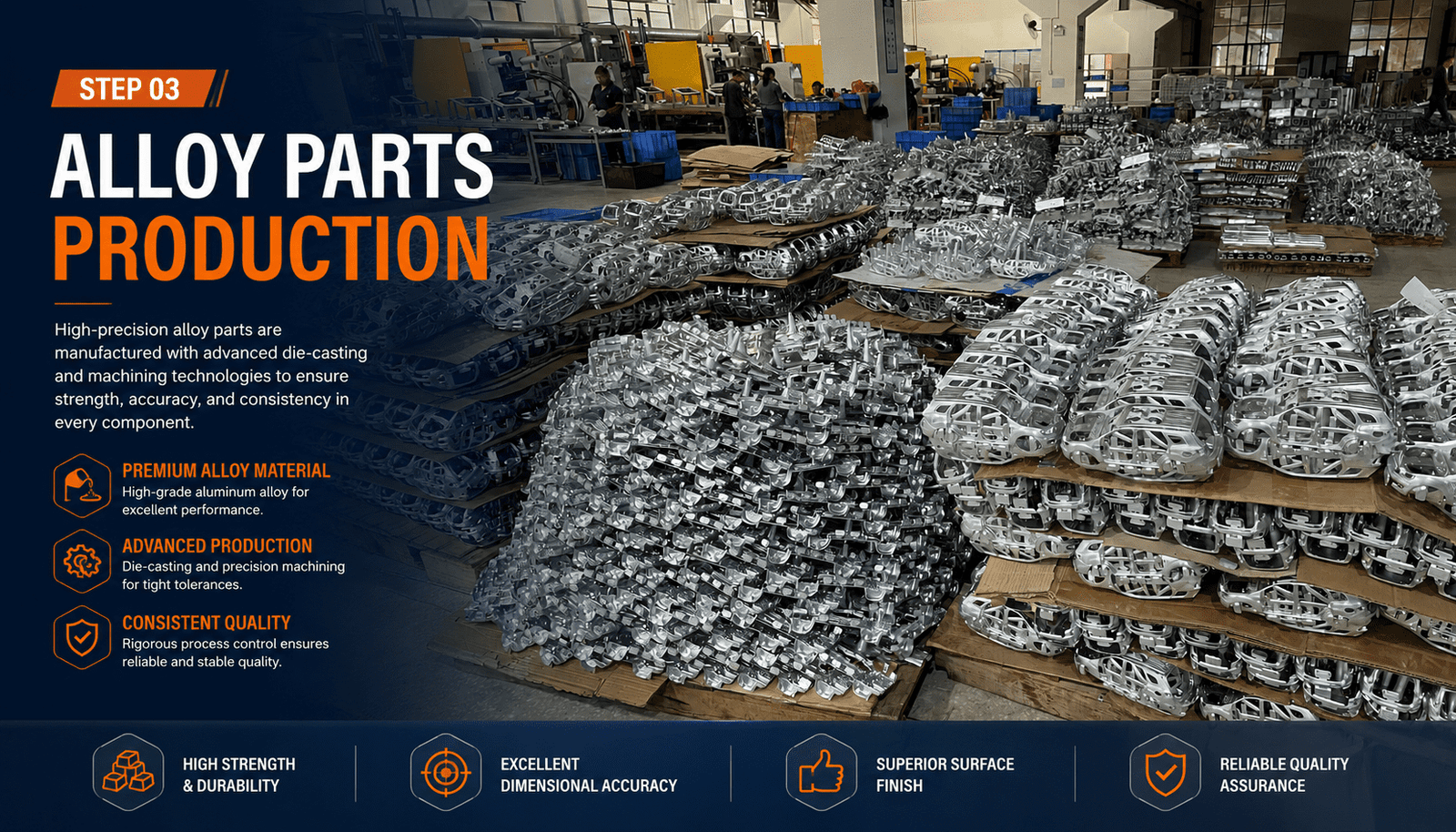Alloy parts production