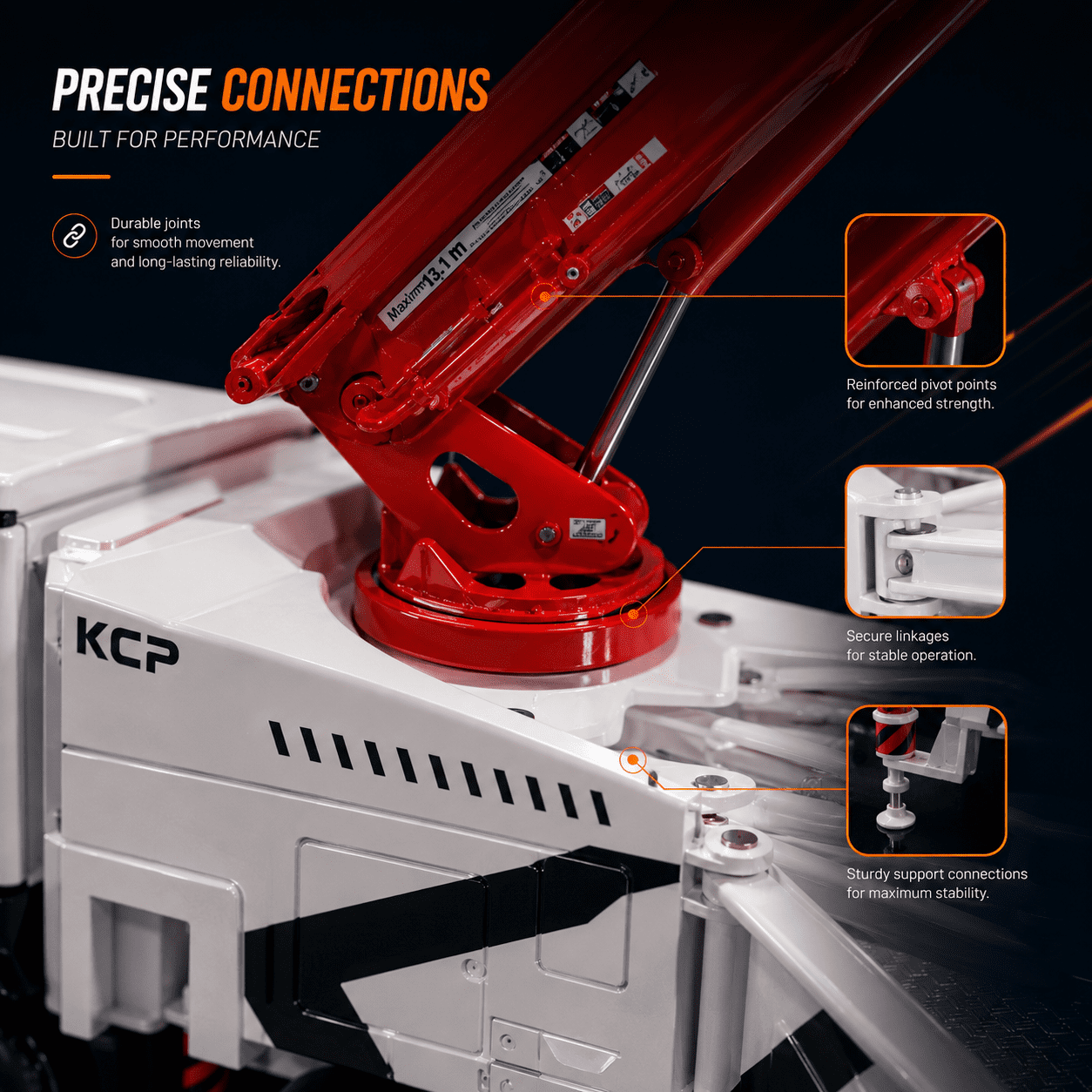 pump truck model precise connection details
