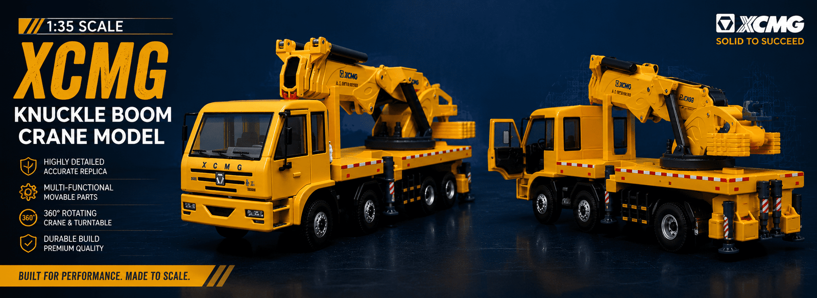 Custom 1:35 XCMG Truck Mounted Crane Model