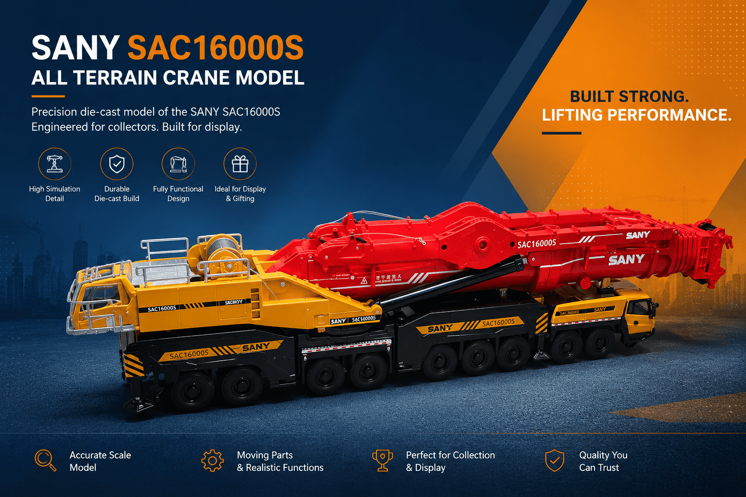 SANY SAC16000 all-terrain crane model product overview