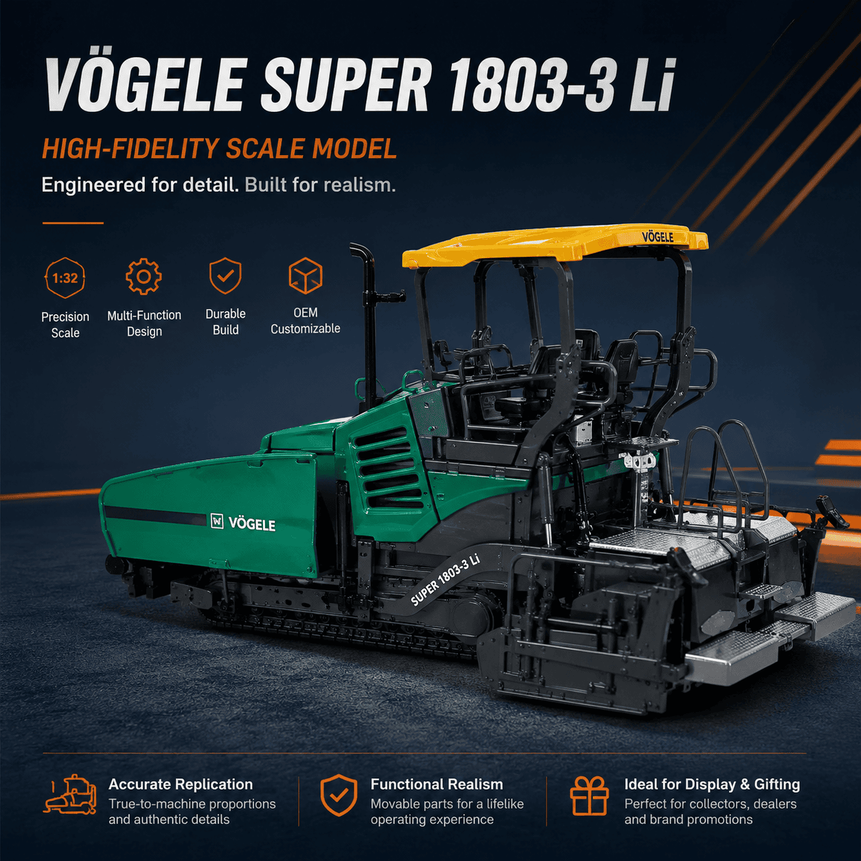 VÖGELE SUPER 1803-3 Li scale model product view