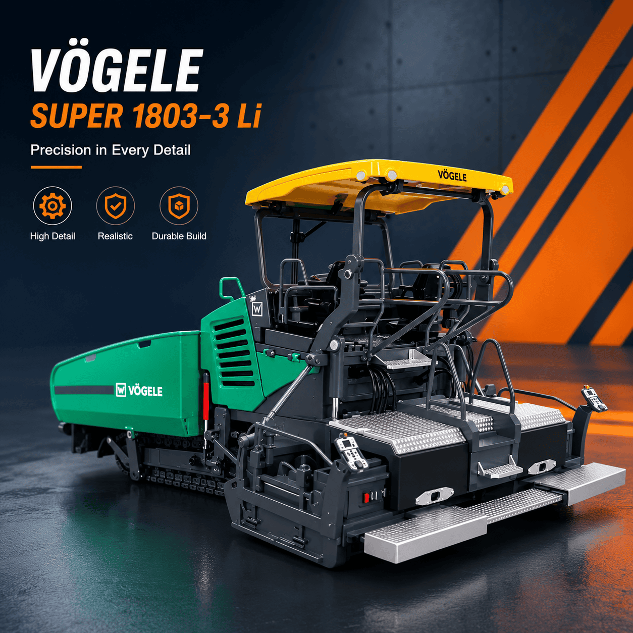 Detailed VÖGELE road construction equipment model