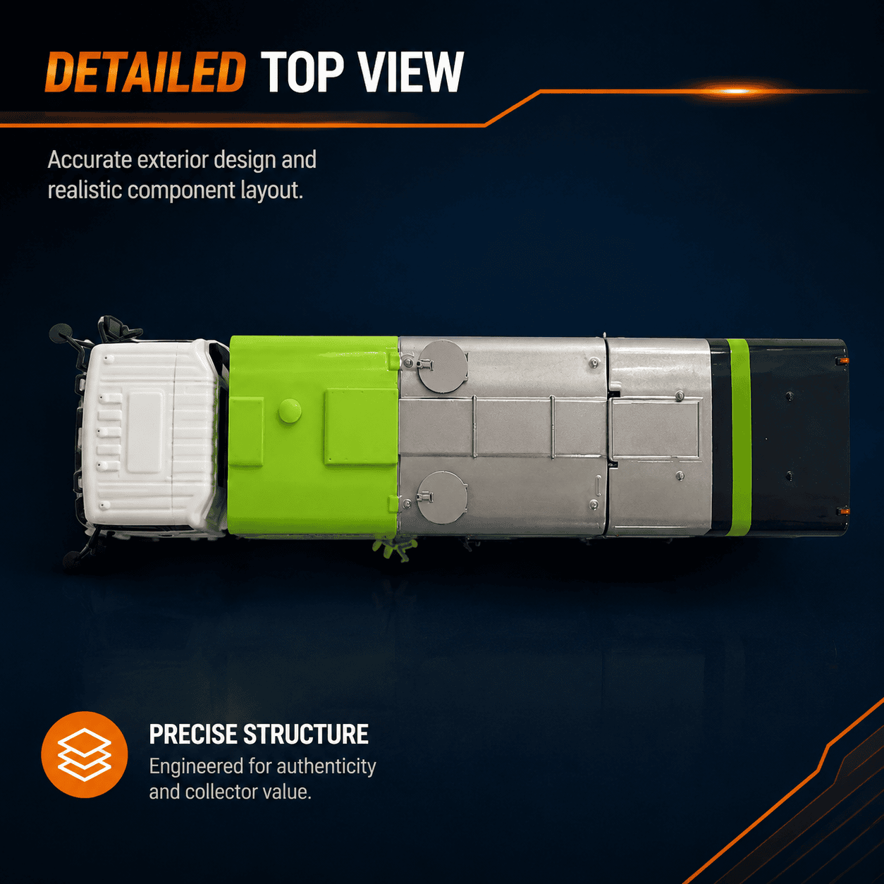 Top view of the Zoomlion ZBH5250TXSD road sweeper model