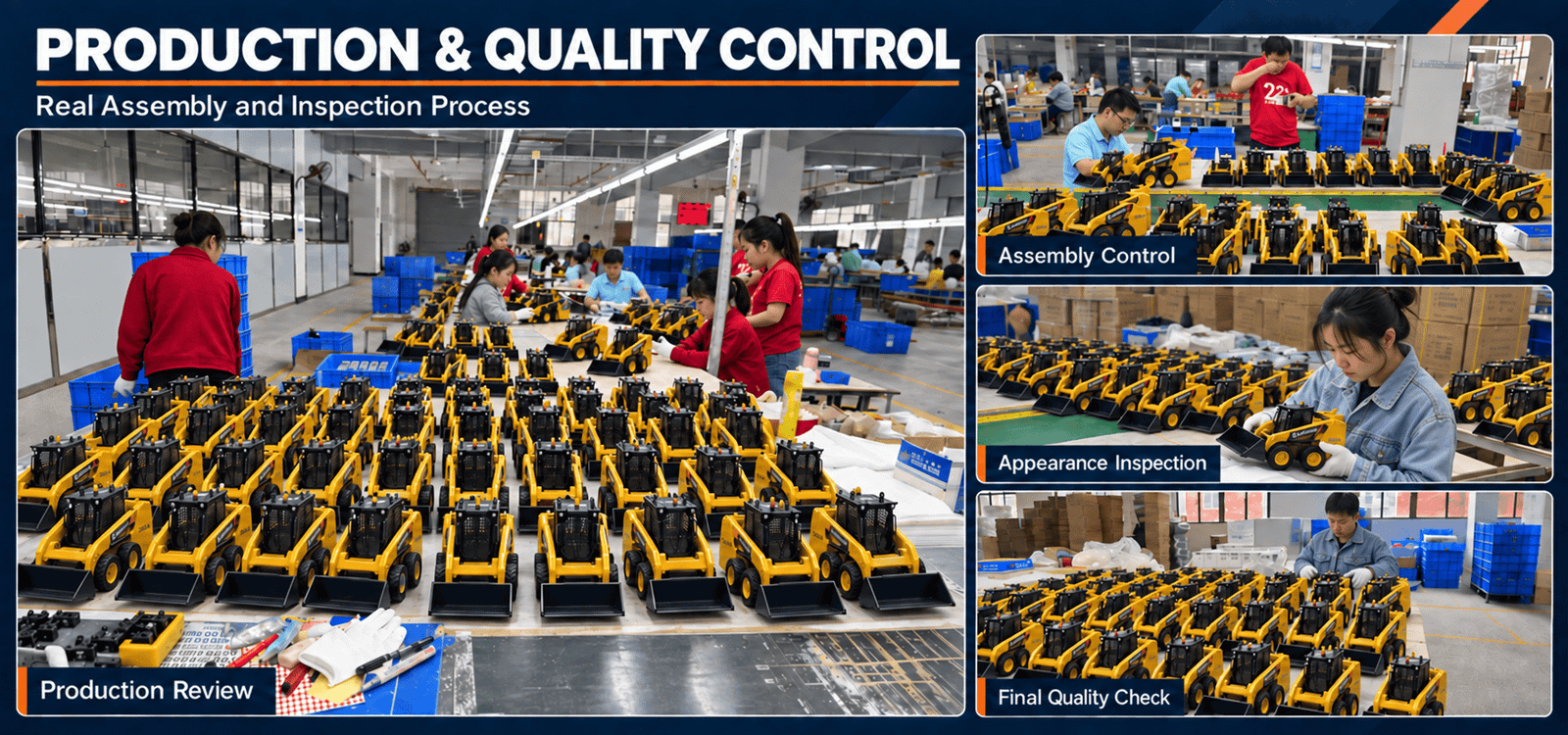 Assembly and quality inspection presentation for LiuGong 365A skid steer loader models