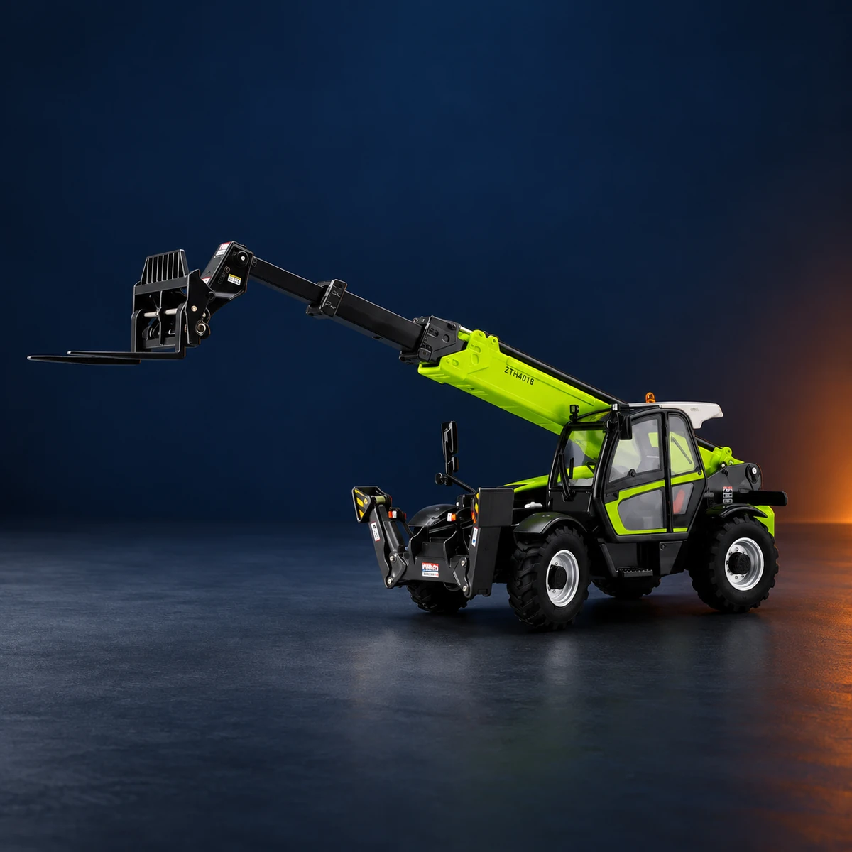 Overall view of the Zoomlion ZTH4018 telehandler model